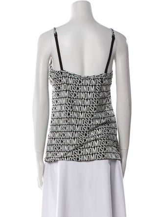 Moschino Printed V-Neck Top