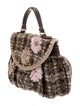 Moschino Tweed Top Handle Bag