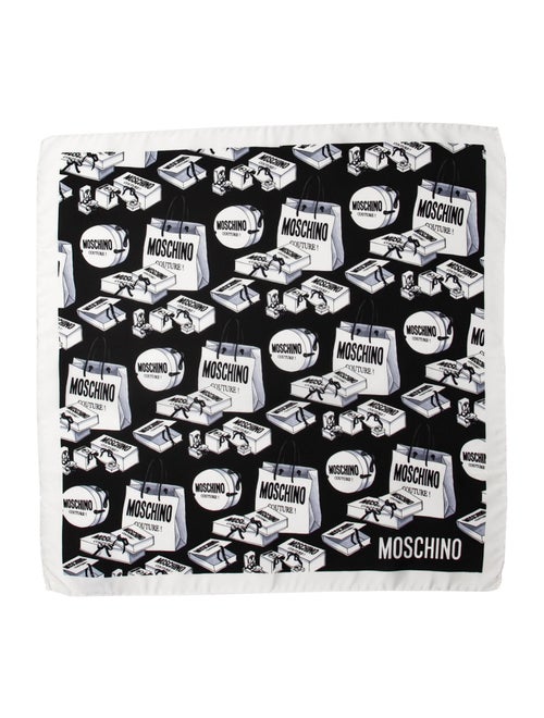 Moschino Silk Floral Print Scarf