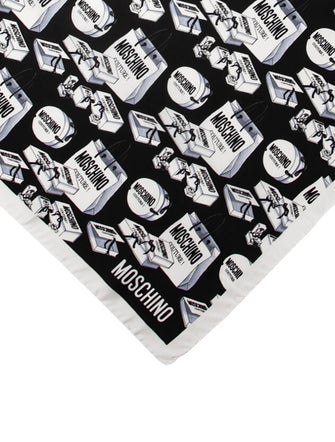 Moschino Silk Floral Print Scarf