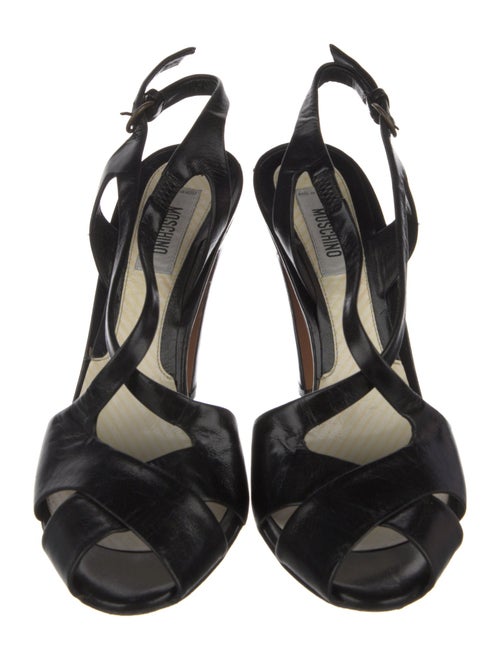 Moschino Leather Slingback Pumps