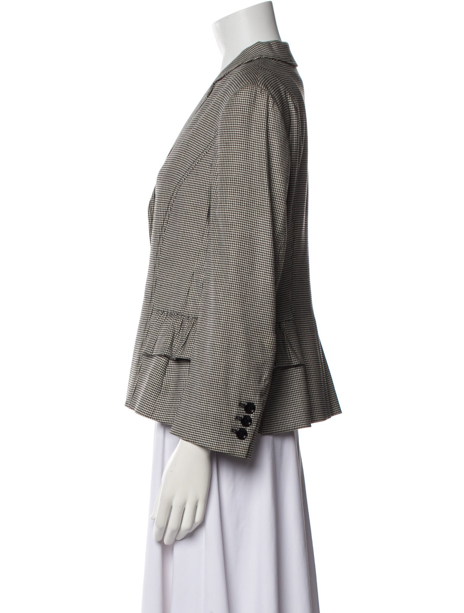 Moschino Virgin Wool Plaid Print Blazer