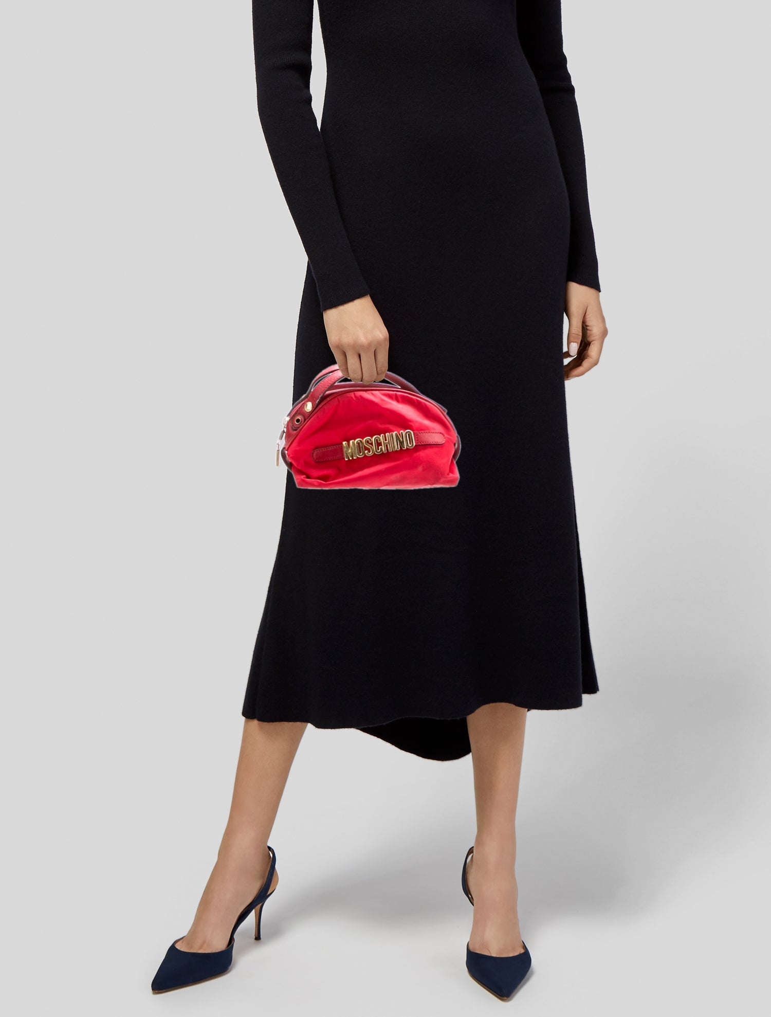 Moschino Nylon Top Handle Bag