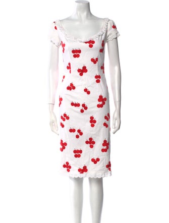 Moschino Cheap and Chic Printed Midi Length Dress