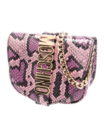 Moschino Embossed Leather Crossbody Bag