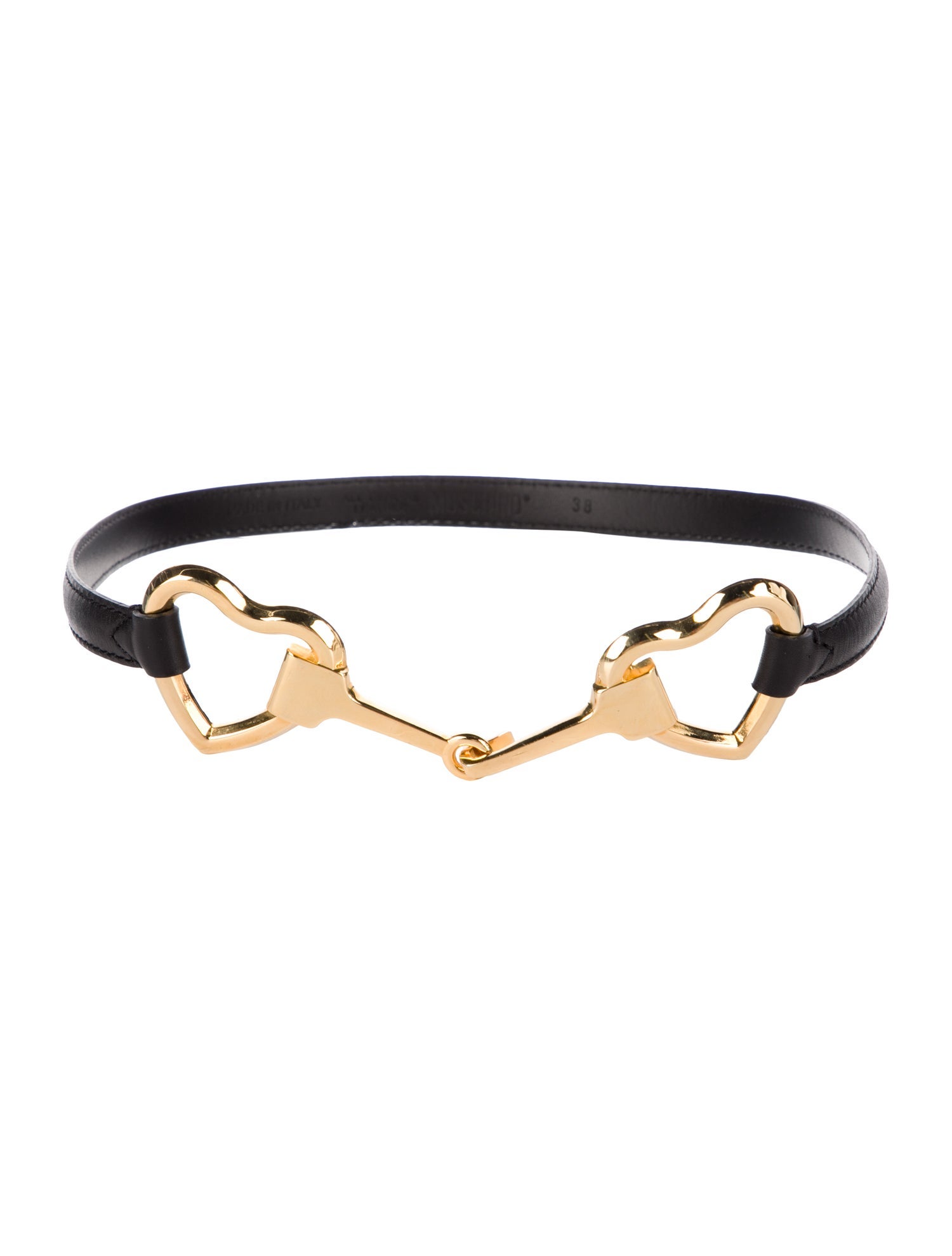 Moschino Skinny Leather Waist Belt