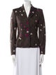 Moschino Virgin Wool Floral Print Blazer