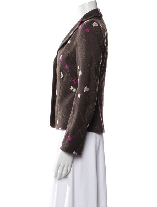 Moschino Virgin Wool Floral Print Blazer