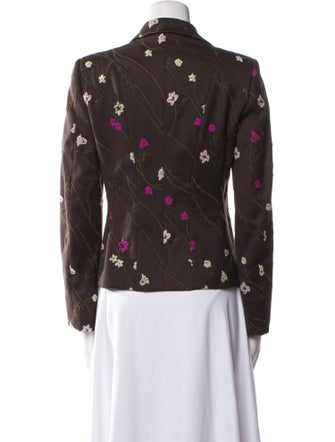 Moschino Virgin Wool Floral Print Blazer