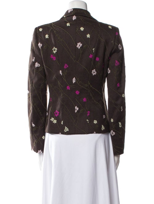 Moschino Virgin Wool Floral Print Blazer