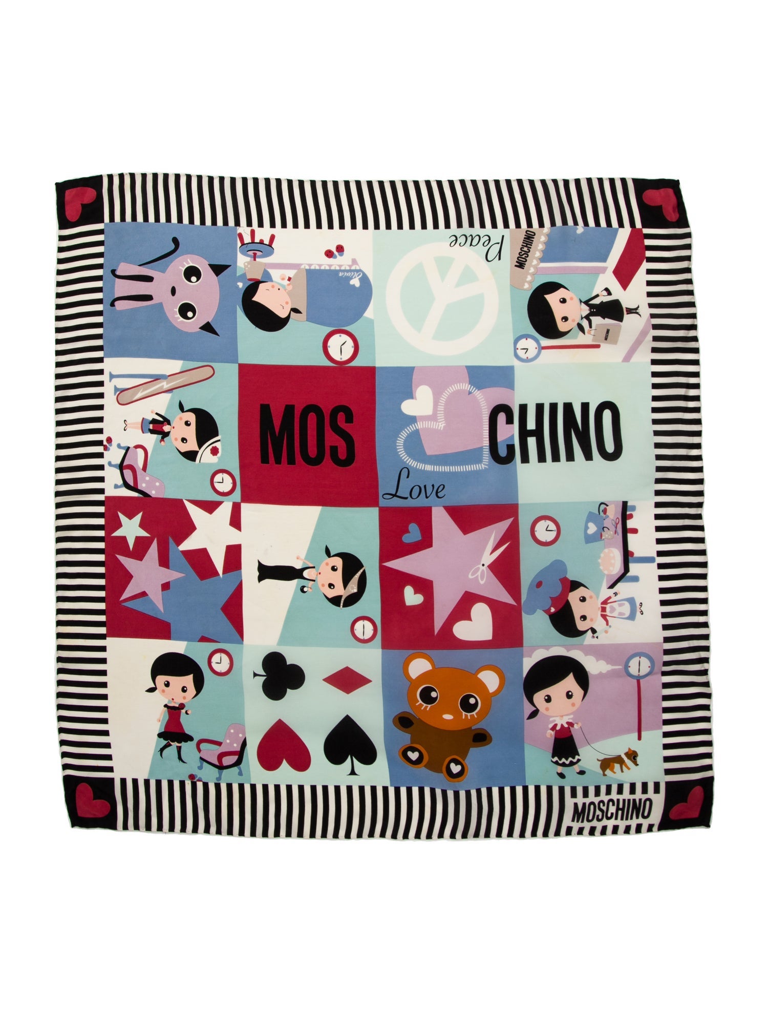 Moschino Silk Printed Scarf
