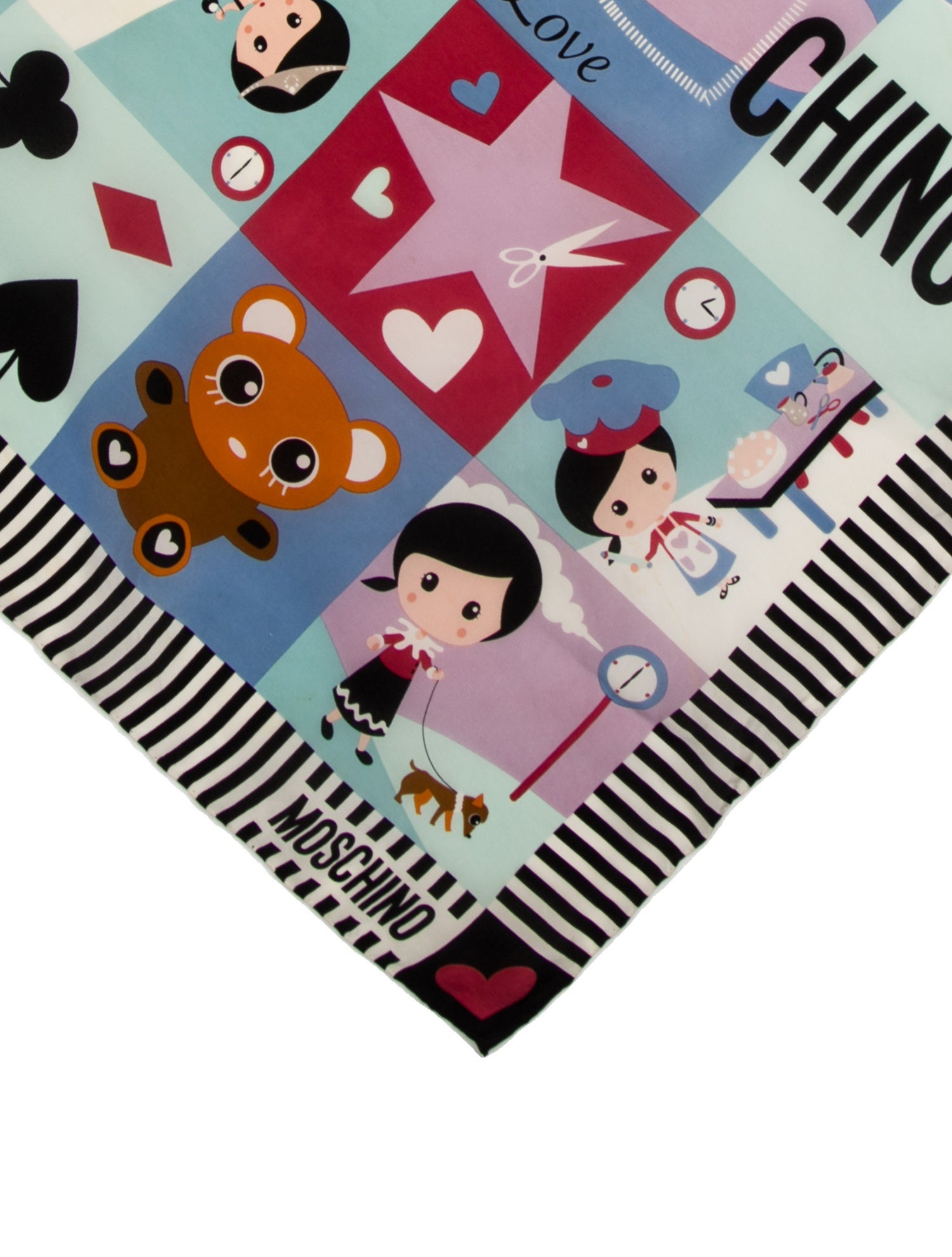 Moschino Silk Printed Scarf