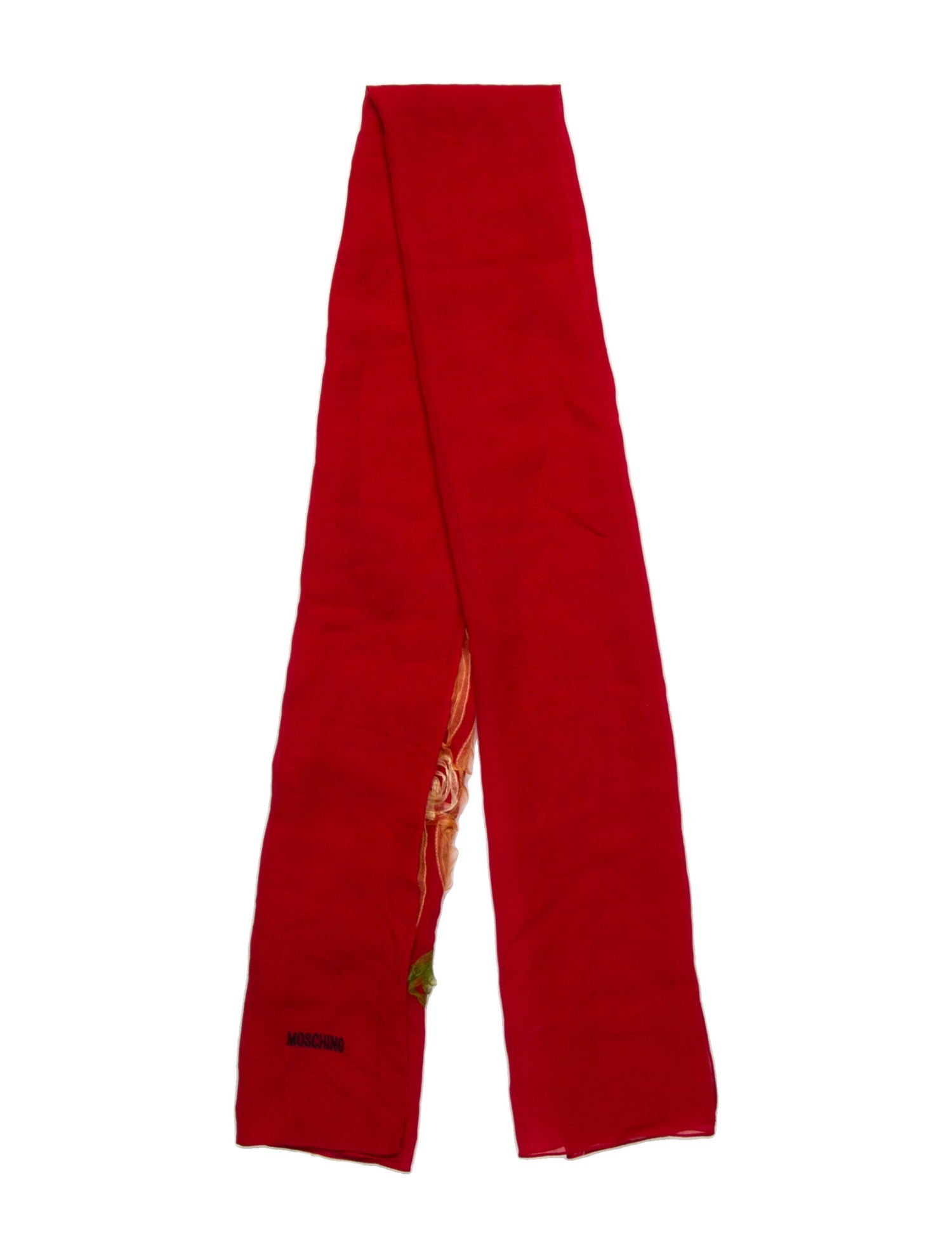 Moschino Silk Iridescent Silk Scarf