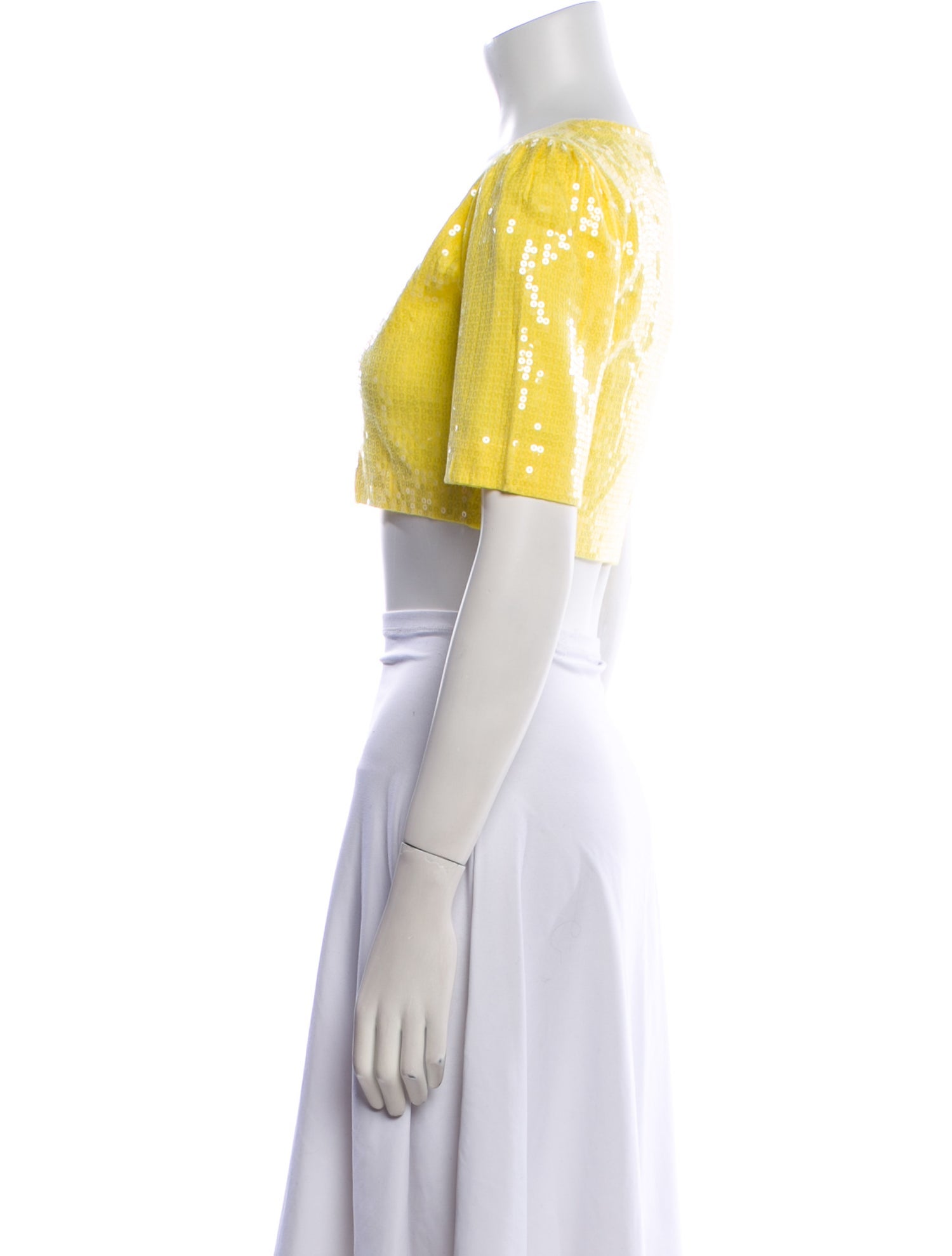 Moschino V-Neck Short Sleeve Crop Top w/ Tags