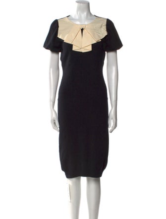 Moschino Colorblock Pattern Midi Length Dress