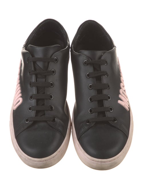 Moschino Leather Graphic Print Sneakers