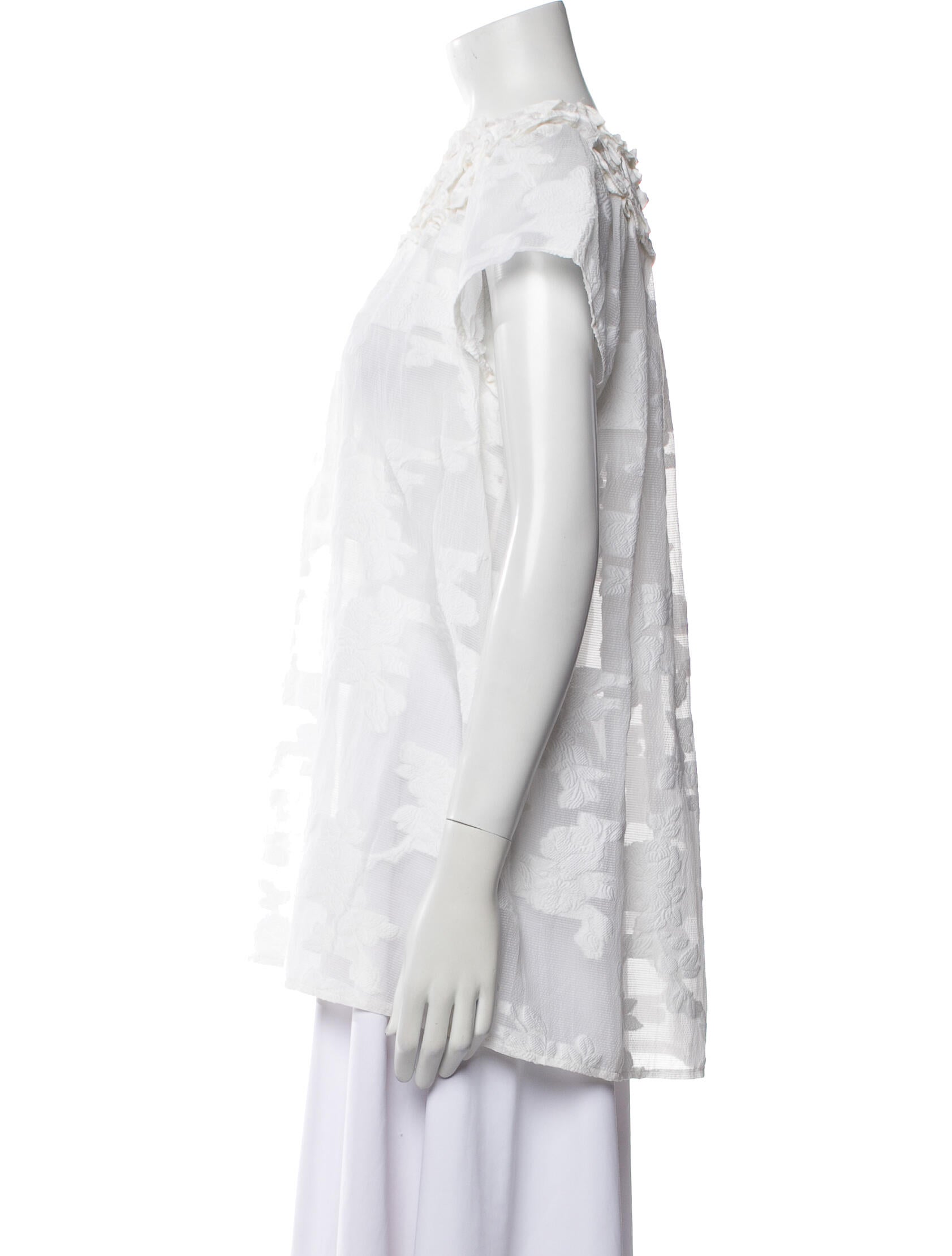 Moschino Crew Neck Short Sleeve Blouse