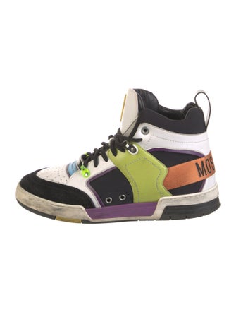 Moschino Mesh Colorblock Pattern Sneakers