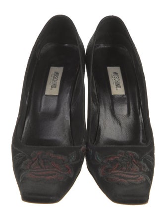 Moschino Suede Printed Pumps