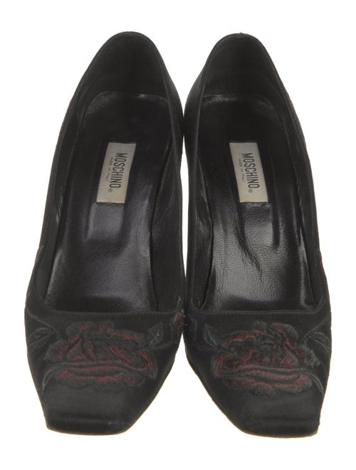 Moschino Suede Printed Pumps