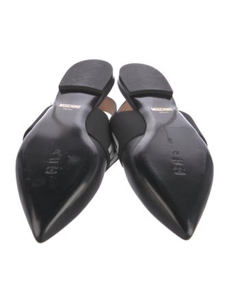Moschino Leather Slingback Flats