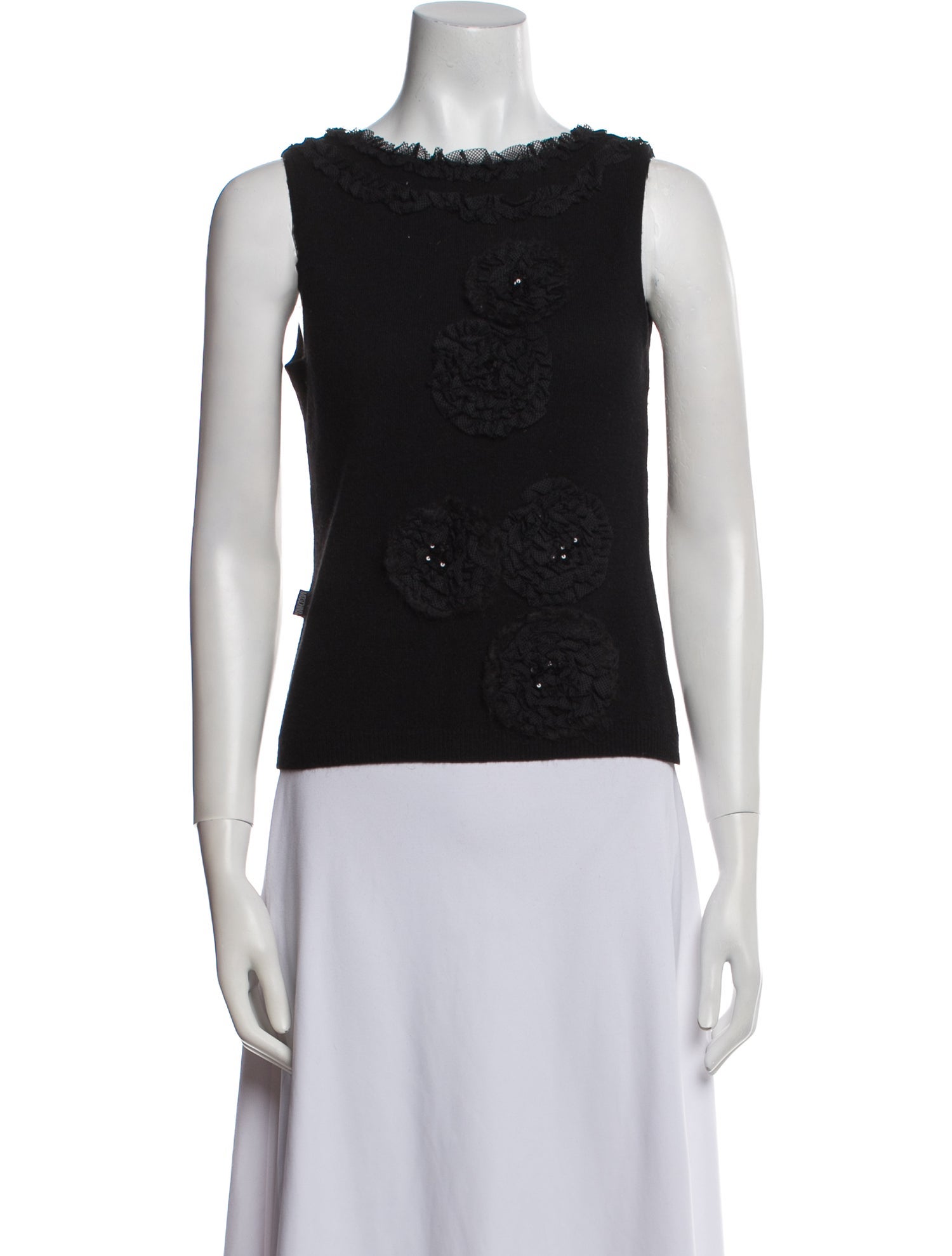 Moschino Angora Scoop Neck Sweater