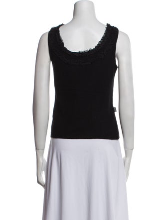 Moschino Angora Scoop Neck Sweater