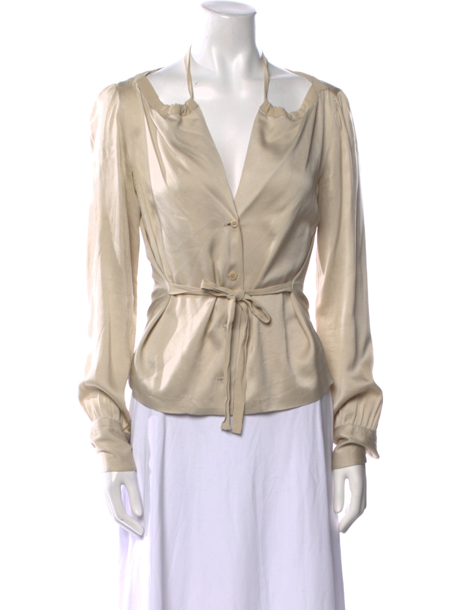 Moschino Silk V-Neck Blouse