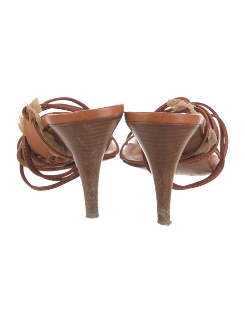 Moschino Leather Animal Print Sandals