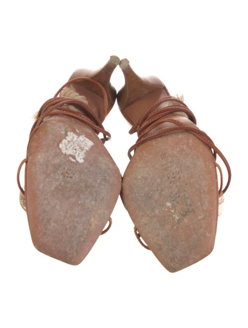 Moschino Leather Animal Print Sandals