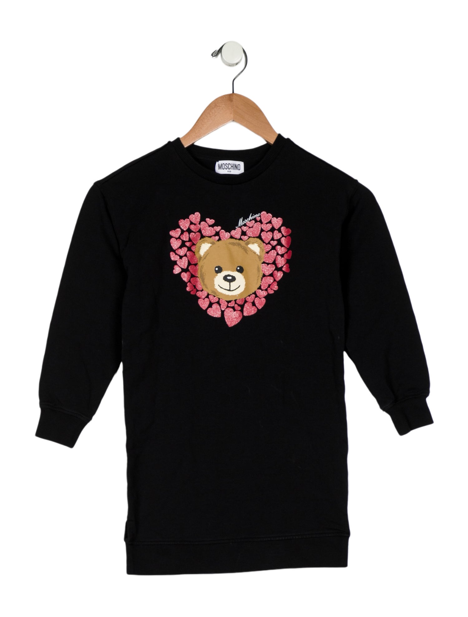 Moschino Girls' Long Sleeve Sweater Dress