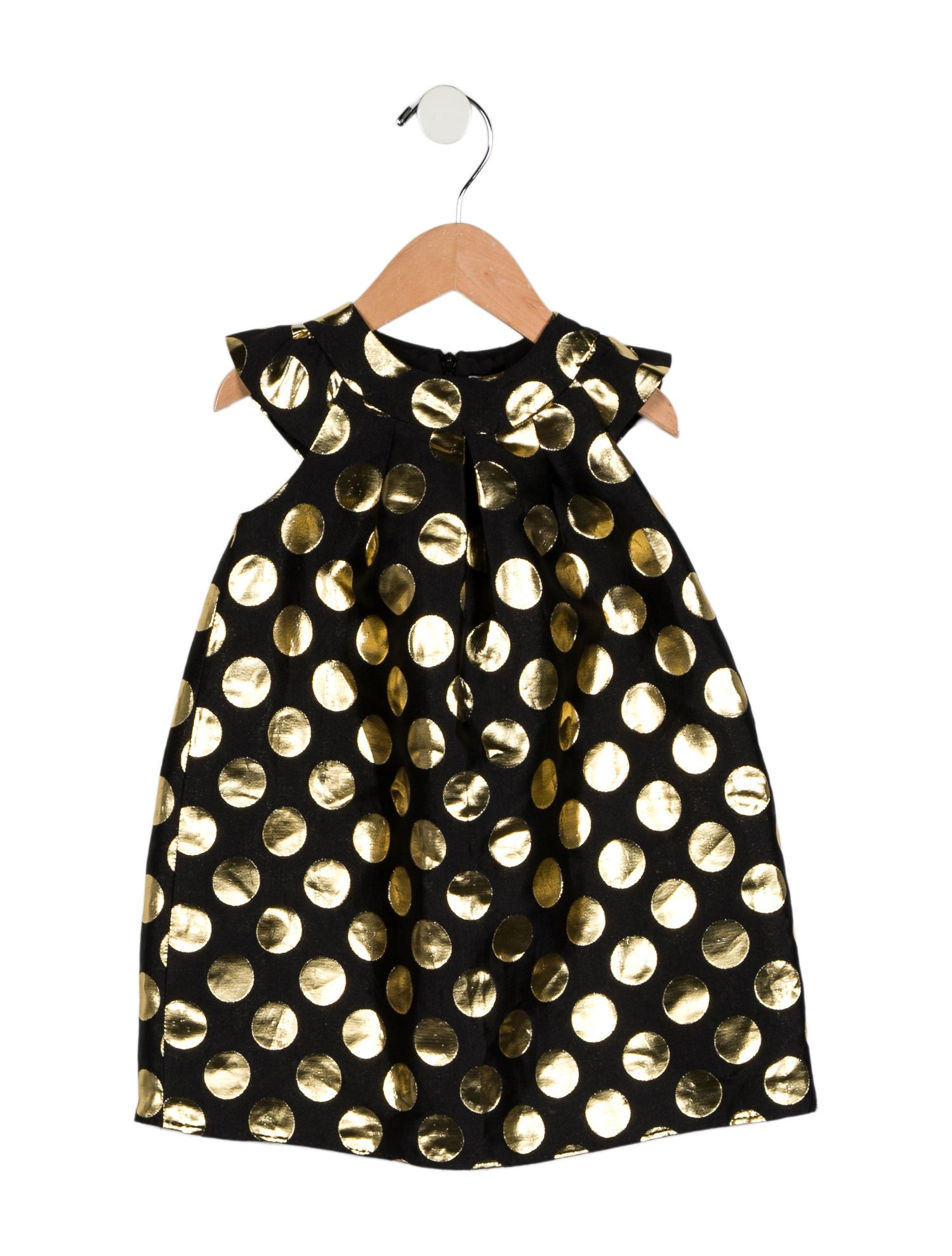 Moschino infant girls' black and gold dress
