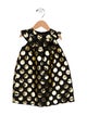 Moschino infant girls' black and gold dress