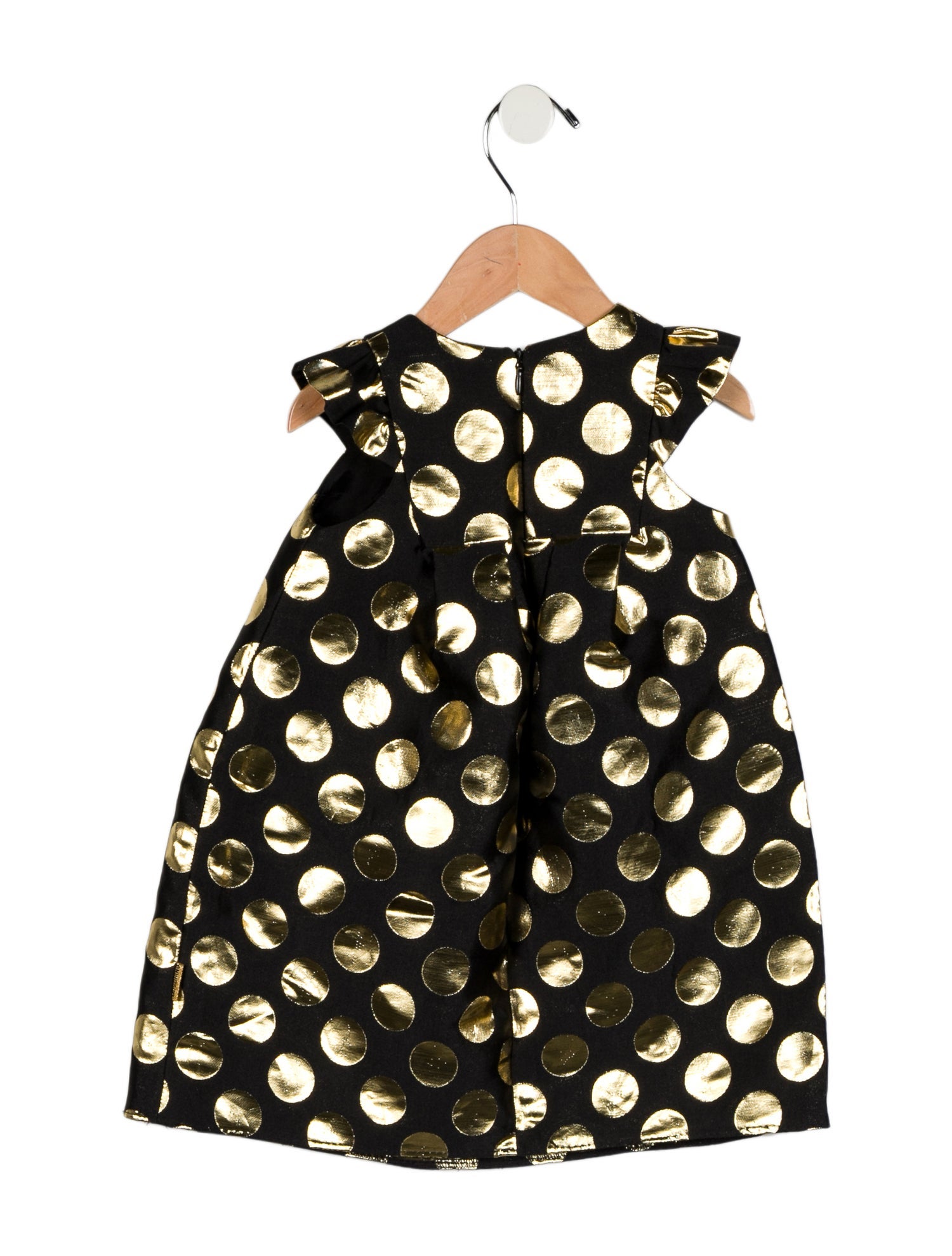 Moschino infant girls' black and gold dress
