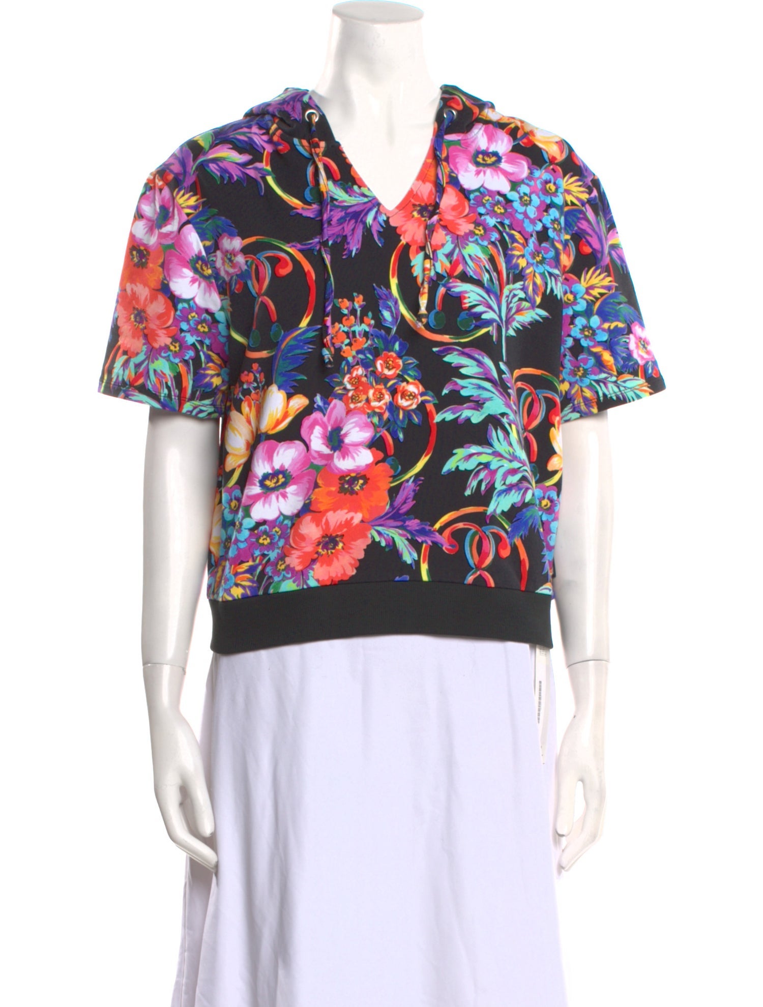 Moschino Swim Printed V-Neck Polo