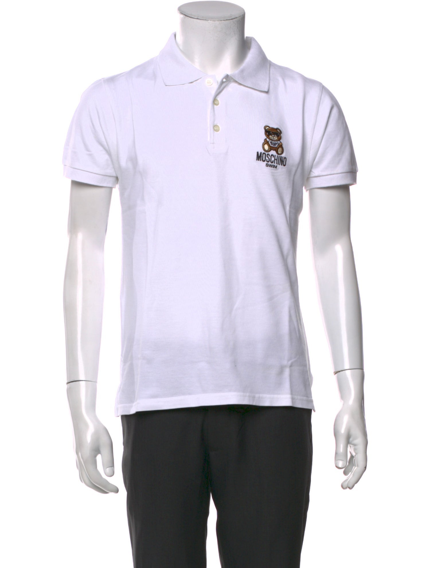 Moschino Graphic Print Collar Polo Shirt