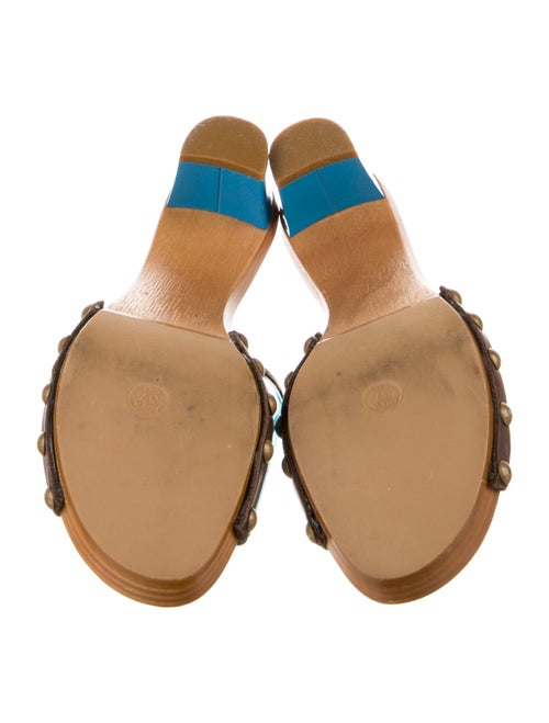 Moschino Leather Studded Accents Slides