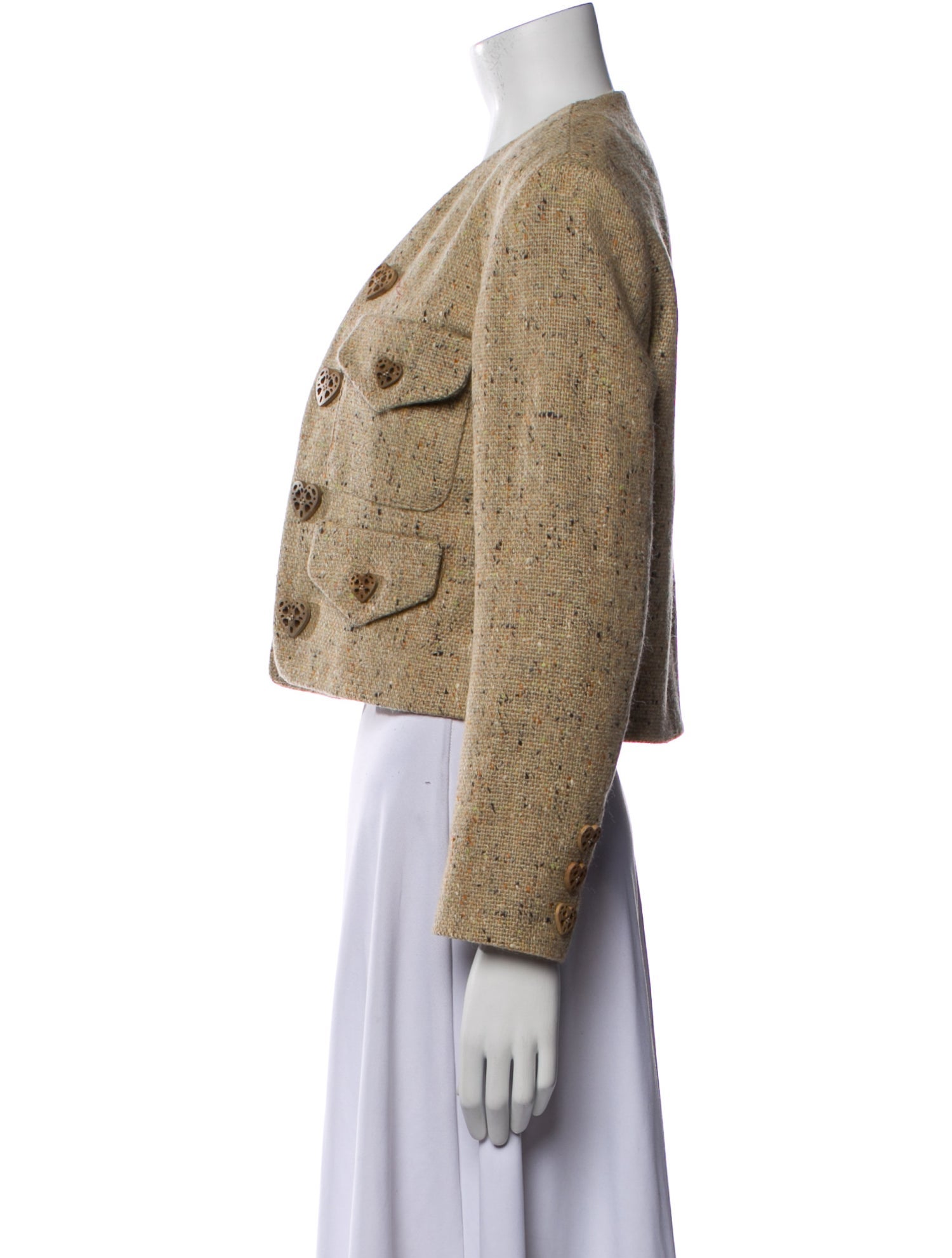 Moschino Wool Tweed Pattern Evening Jacket