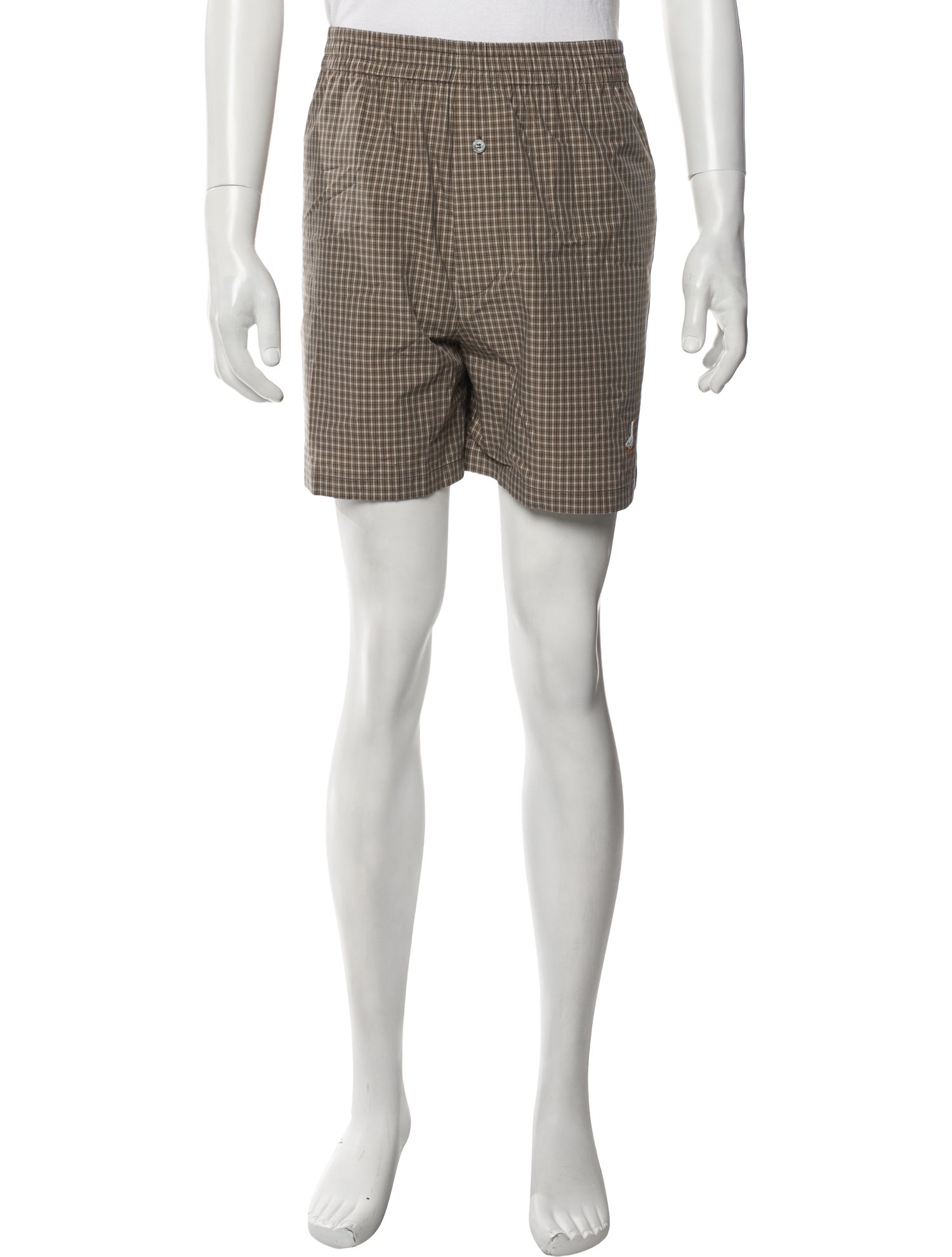 Moschino Plaid Print Flat Front Shorts w/ Tags