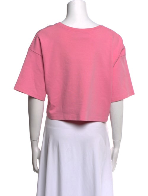 Moschino Graphic Print Crew Neck Crop Top