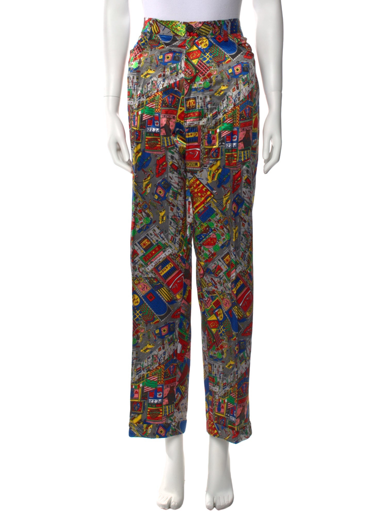 Moschino Printed Straight Leg Pants