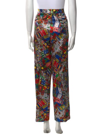 Moschino Printed Straight Leg Pants