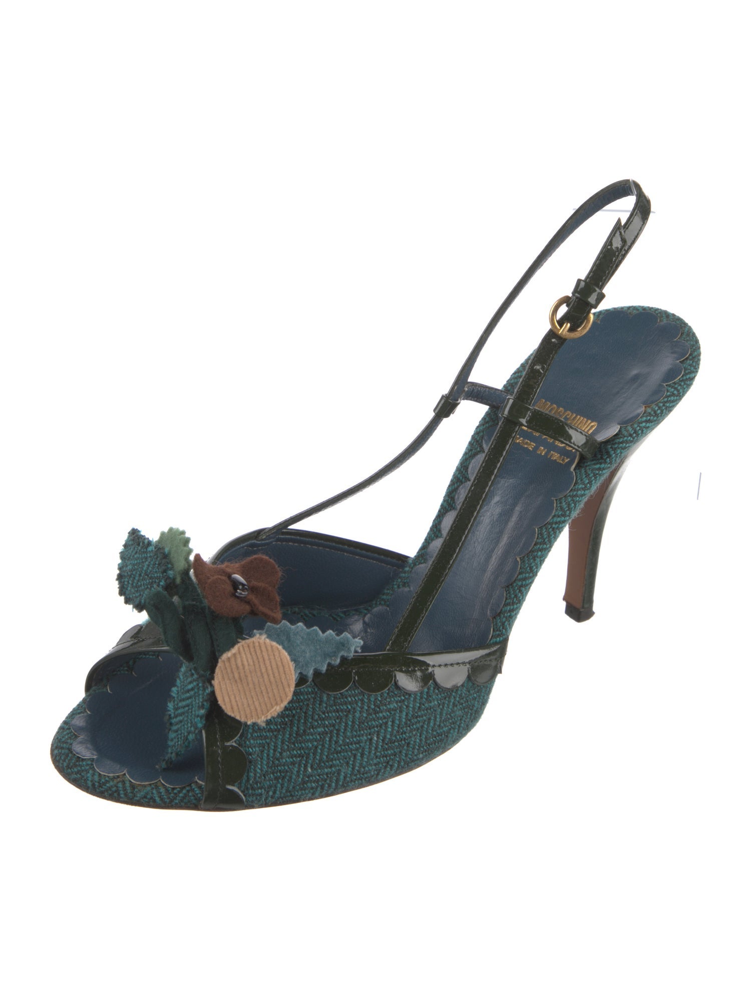 Moschino Tweed Slingback Pumps