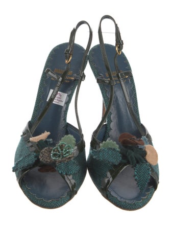 Moschino Tweed Slingback Pumps