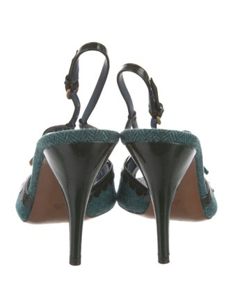 Moschino Tweed Slingback Pumps