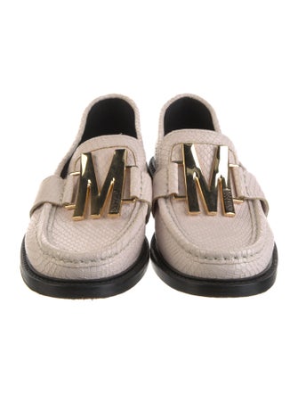 Moschino Leather Colorblock Pattern Loafers