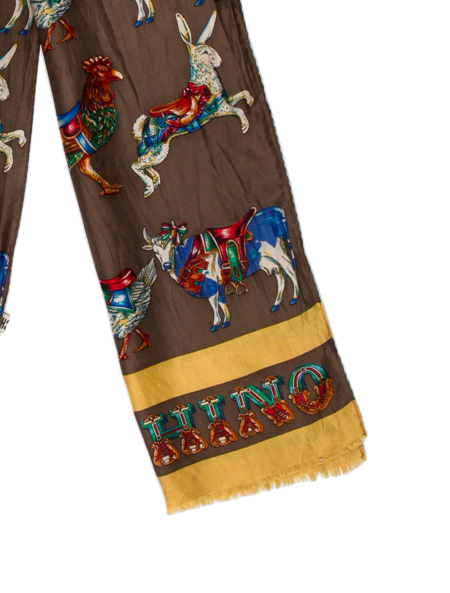 Moschino Silk Floral Print Scarf