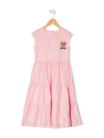 Moschino Girls' Sleeveless Cotton Dress