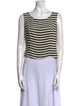 Moschino Couture Striped Scoop Neck Crop Top