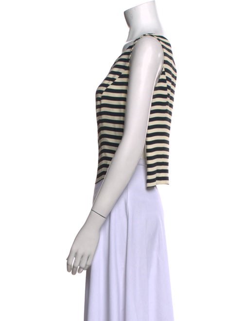 Moschino Couture Striped Scoop Neck Crop Top